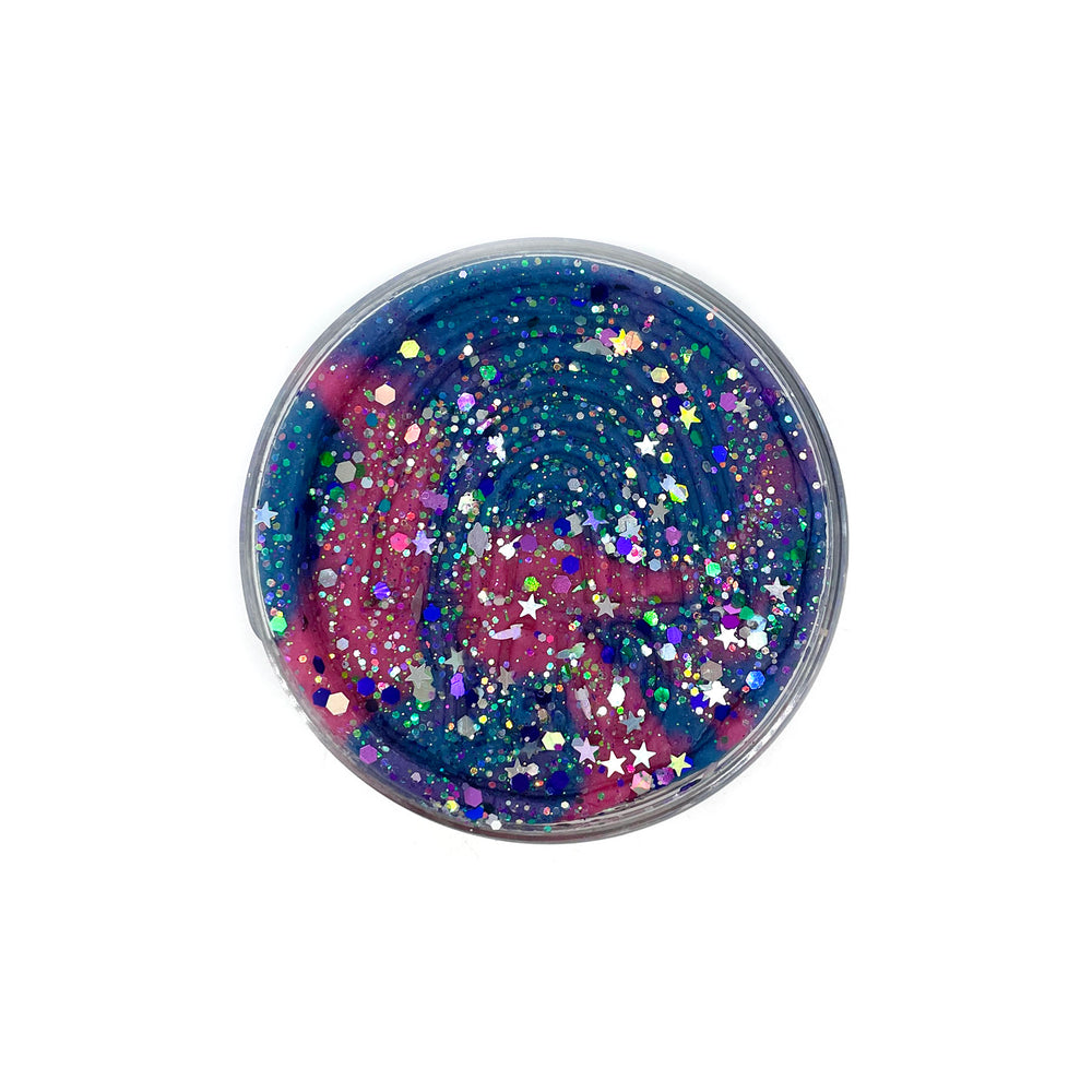 Galaxy Glitter Swirl (Crunch Berry) Half Pound Sensory Dough