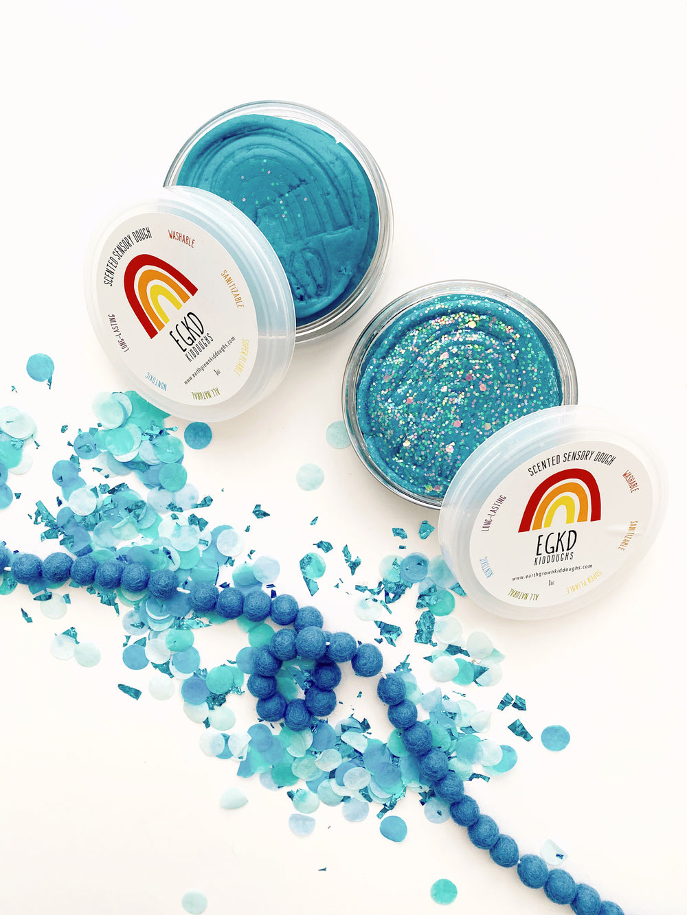 Slime Kit: Turquoise Glitter – Messy Play Kits